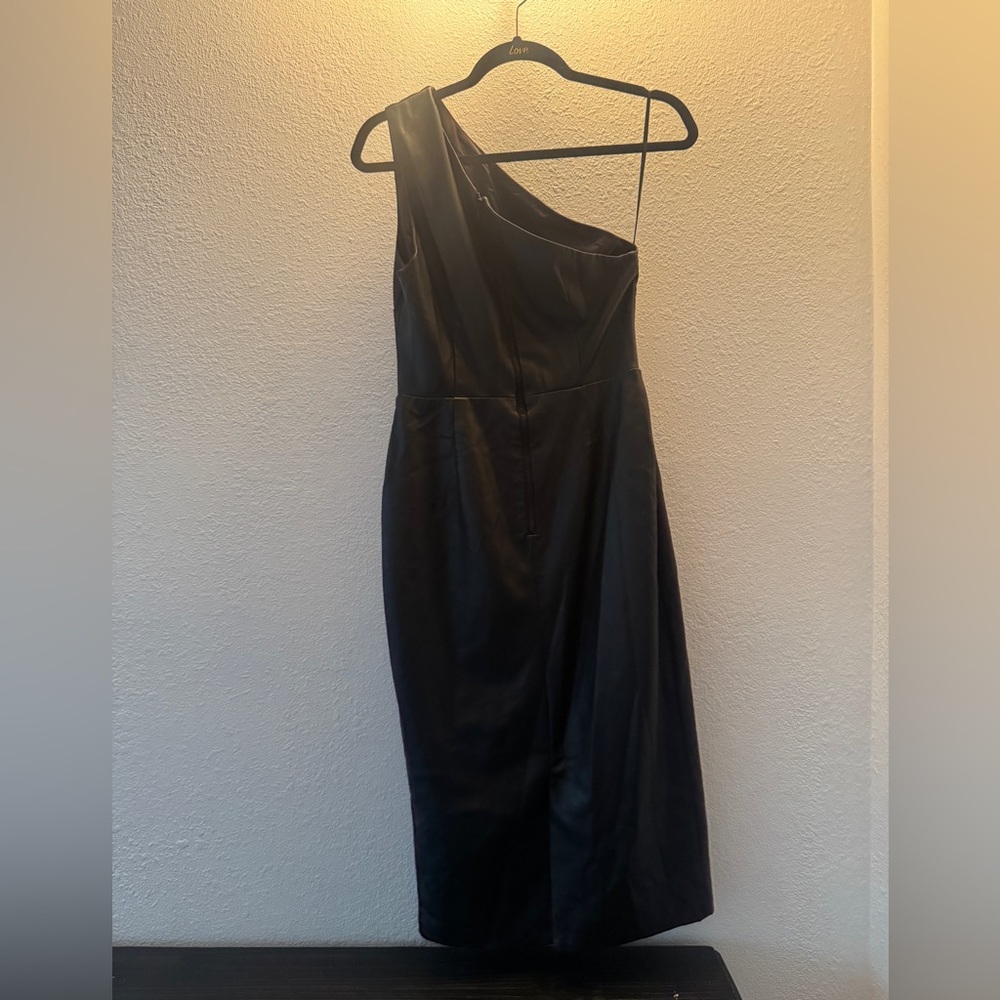 Bardot Oriella Revolve Vegan Leather Dress in Black size Medium - Picture 10 of 11